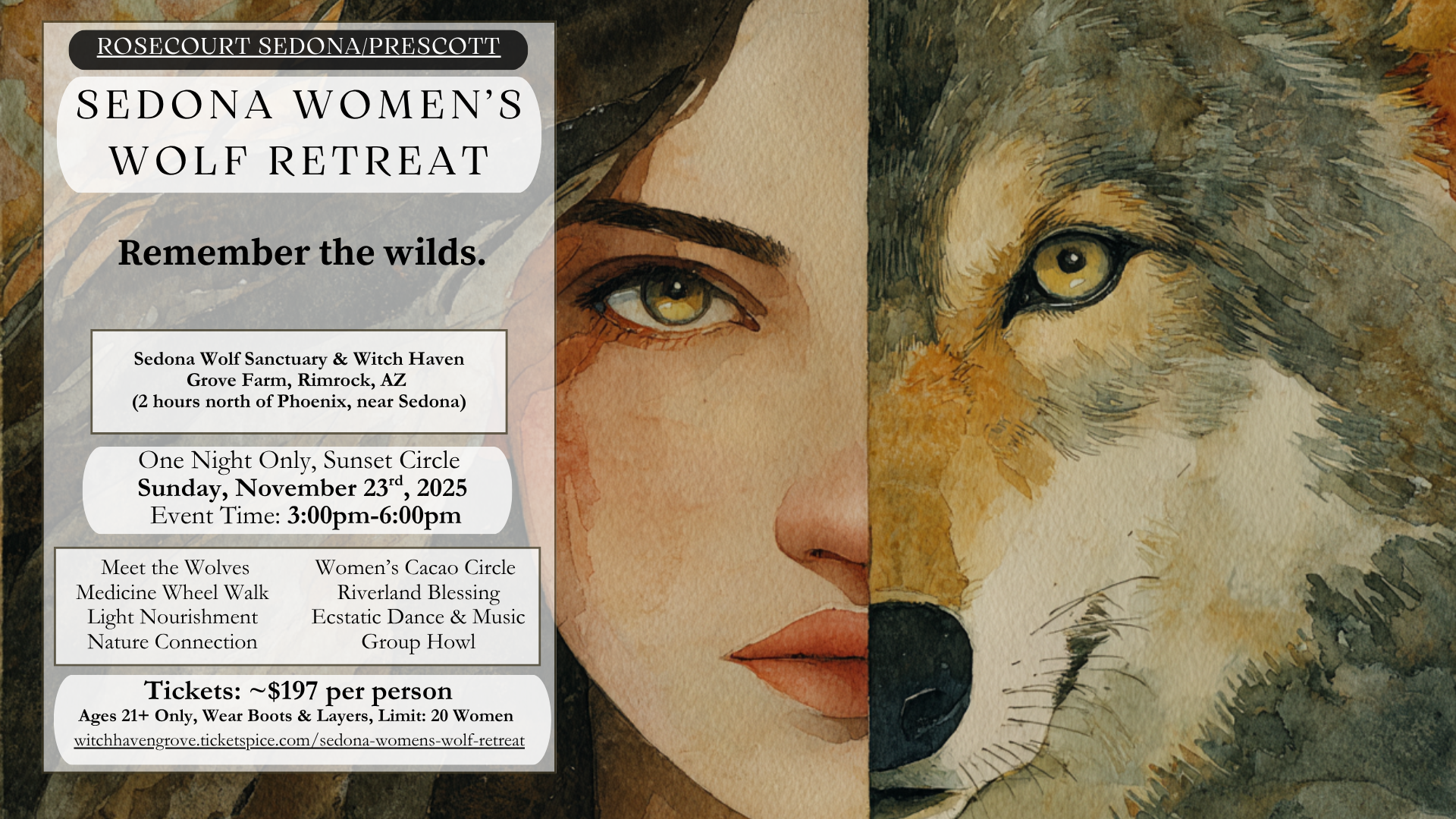 Remember the Wilds - Sedona Women's Wolf Circle - November 23rd, 2025